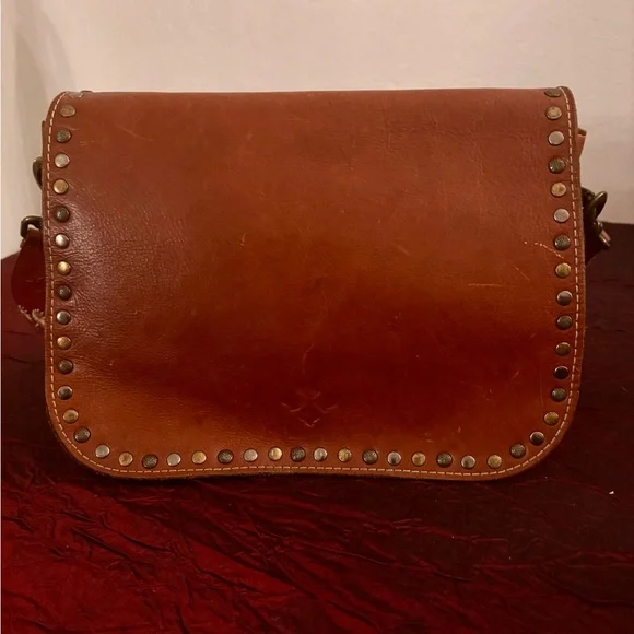 Patricia Nash Vitellia Studded Flap Saddle Bag - Picture 2 of 11